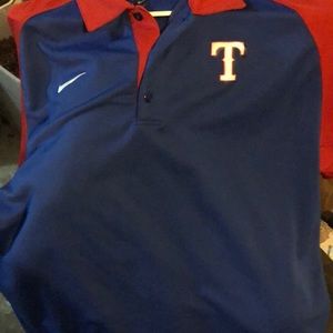 Nike Texas rangers polo size large